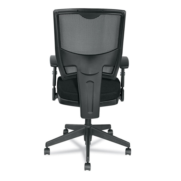 Alera Epoch Series Fabric Mesh Multifunction Chair, Supports up to 275 lbs., Black Seat/Black Back, Black Base