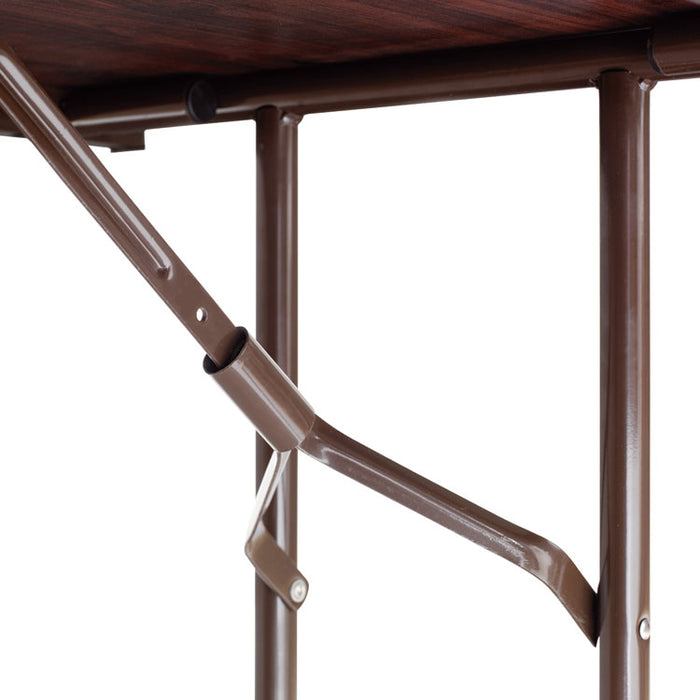 Wood Folding Table, Rectangular, 59 7/8w x 29 7/8d x 29 1/8h, Mahogany