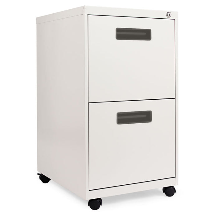 File Pedestal, Left or Right, 2 Legal/Letter-Size File Drawers, Light Gray, 14.96" x 19.29" x 27.75"