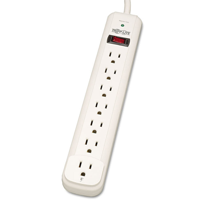Protect It! Surge Protector, 7 Outlets, 25 ft Cord, 1080 Joules, Light Gray