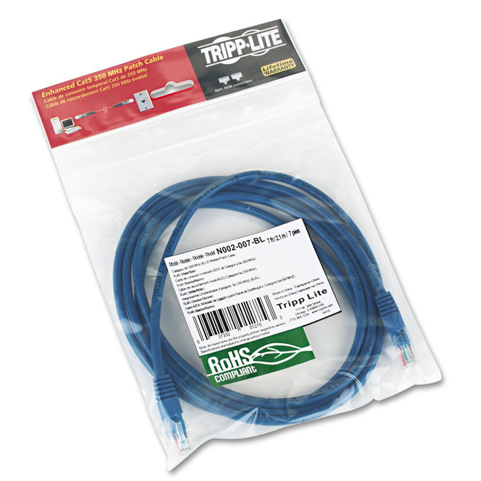 Cat5e 350MHz Molded Patch Cable, RJ45 (M/M), 7 ft., Blue