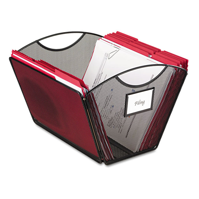Onyx Mesh Desktop Tub File, Letter Files, 12.5" x 13.75" x 9.5", Black