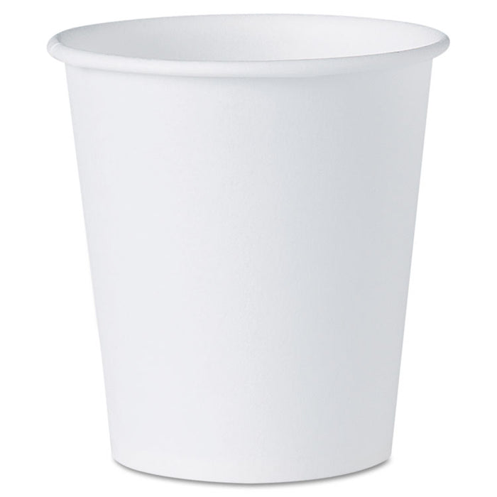 White Paper Water Cups, 3 oz, 100/Bag, 50 Bags/Carton