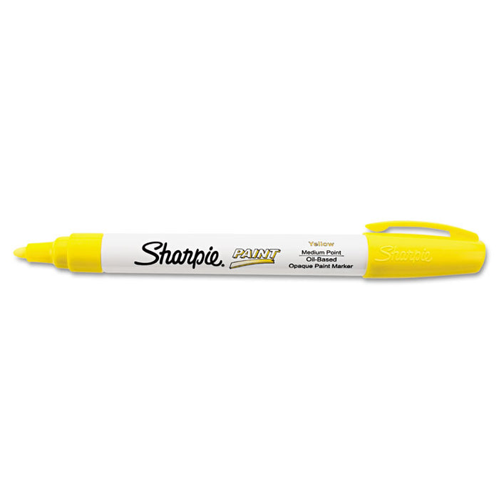 Permanent Paint Marker, Medium Bullet Tip, Yellow