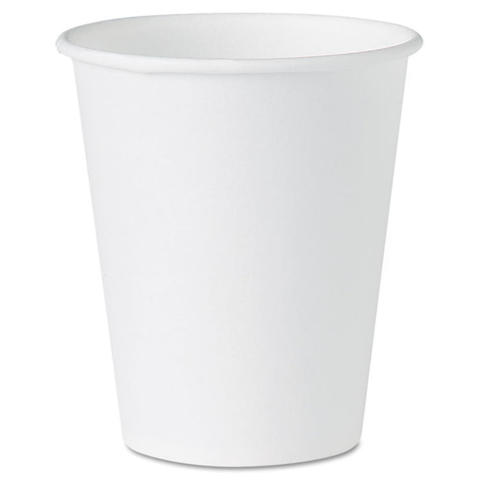 White Paper Water Cups, 4oz, White, 100/Pack