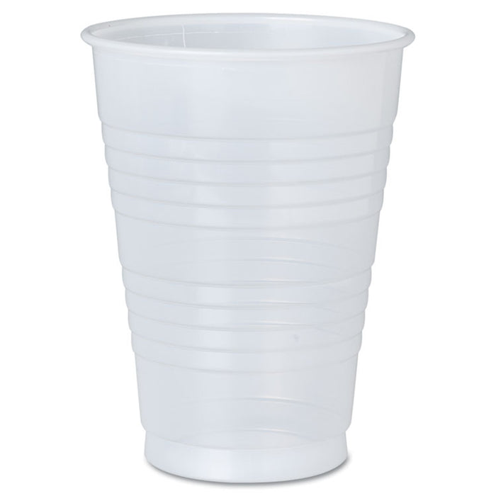 High-Impact Polystyrene Cold Cups, Perfect Pak, 12 oz, Translucent, 500/Carton