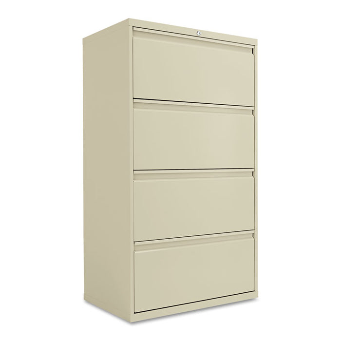 Four-Drawer Lateral File Cabinet, 30w x 18d x 52.5h, Putty