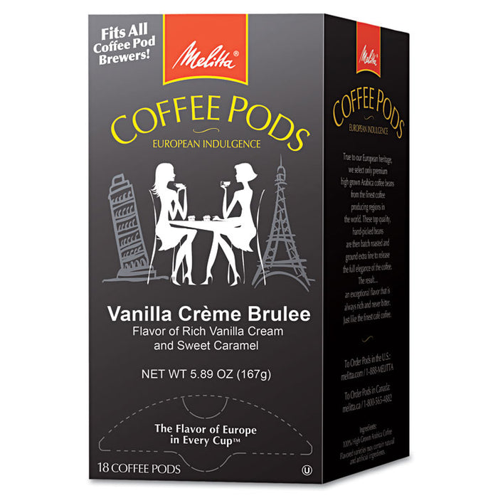 Coffee Pods, Vanilla Creme Brulee, 18 Pods/Box