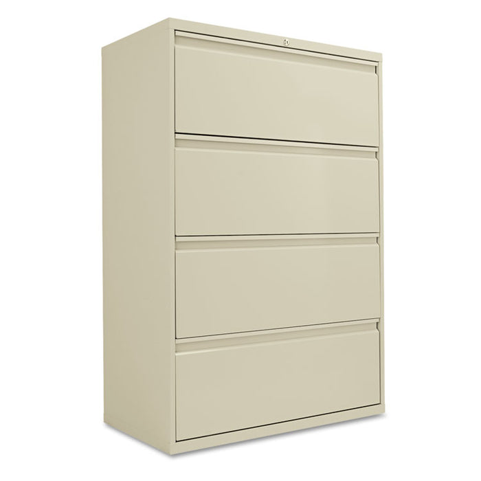 Four-Drawer Lateral File Cabinet, 36w x 18d x 52.5h, Putty