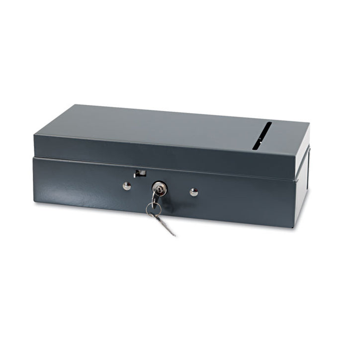Steel Bond Box with Check Slot, Disc Lock, Gray