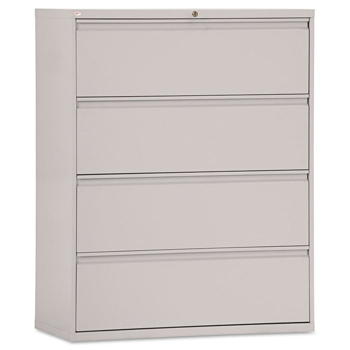 Four-Drawer Lateral File Cabinet, 42w x 18d x 52.5h, Light Gray