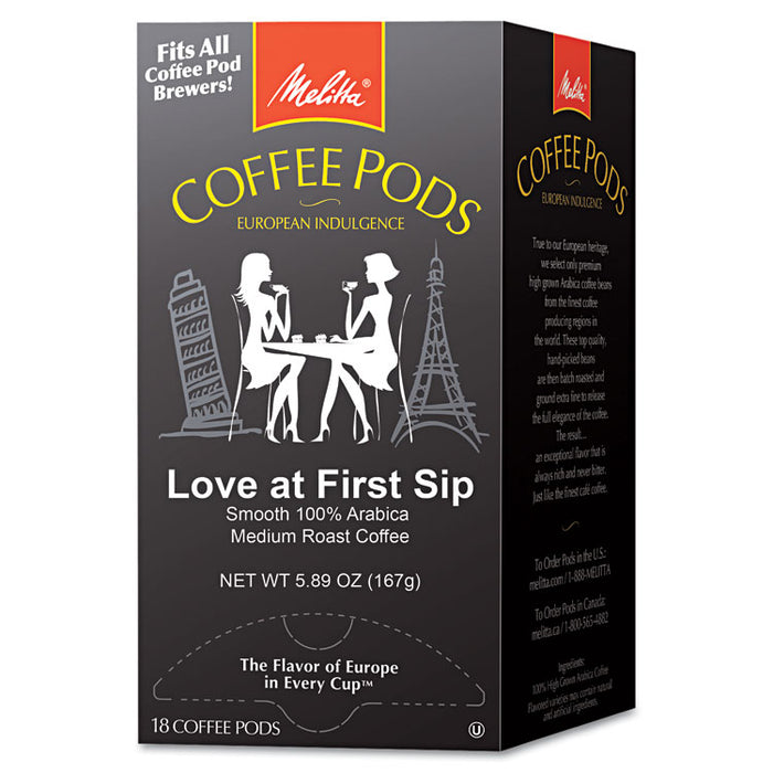Coffee Pods, Love at First Sip (Medium Roast), 18 Pods/Box