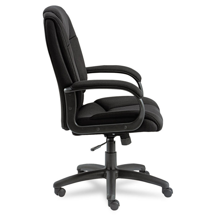 Alera Logan Series Mesh High-Back Swivel/Tilt Chair, Supports up to 275 lbs., Black Seat/Black Back, Black Base