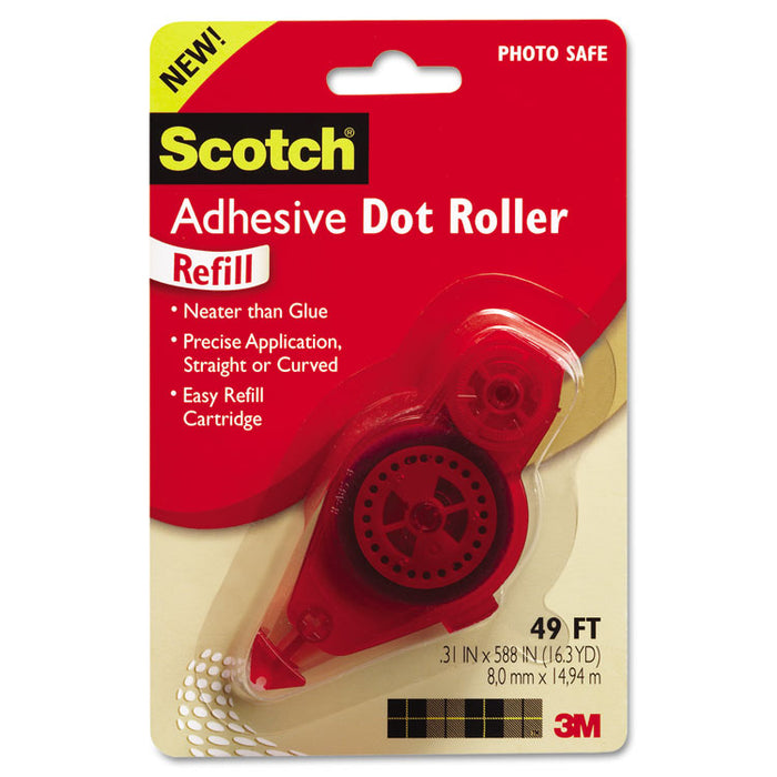 Refill for the Redesigned Scotch 6055 Tape Runner Dispenser, 0.31" x 49 ft, Dries Clear