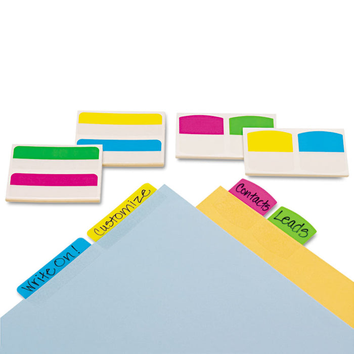 Write-On Index Tabs, 1/5-Cut, Assorted Colors, 2" Wide, 48/Pack