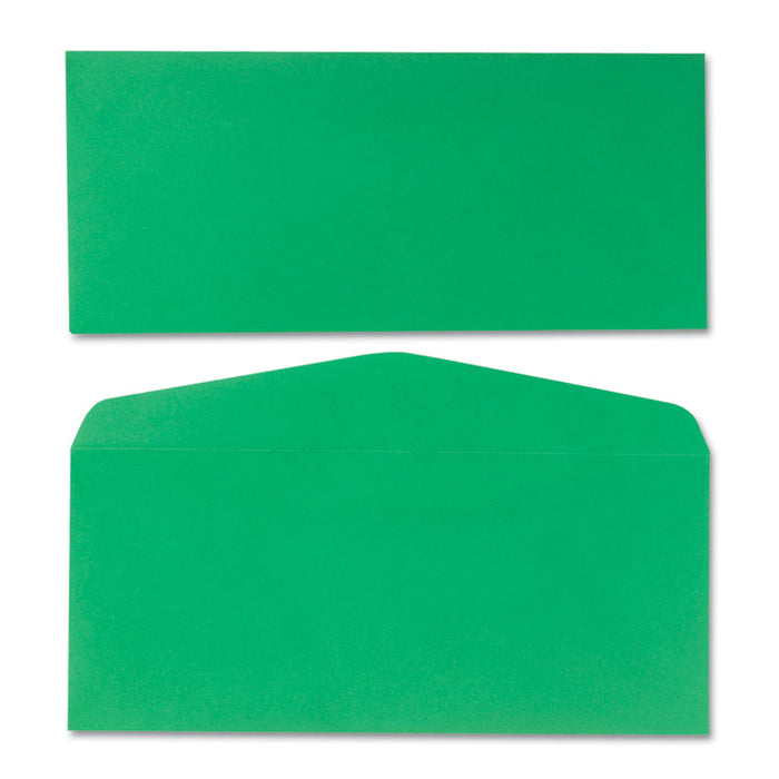 Colored Envelope, #10, Commercial Flap, Gummed Closure, 4.13 x 9.5, Green, 25/Pack