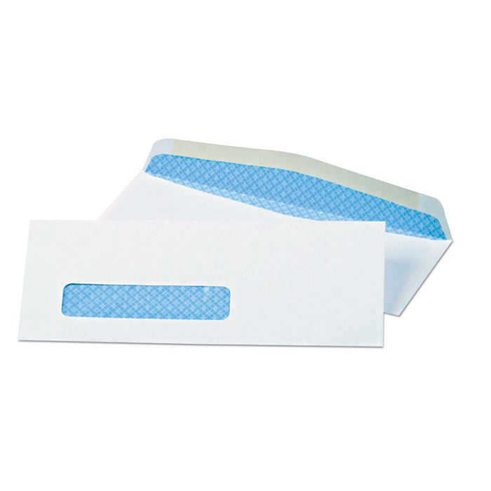 Security Tint Window Envelope, #8 5/8, Commercial Flap, Gummed Closure, 3.63 x 8.63, White, 500/Box