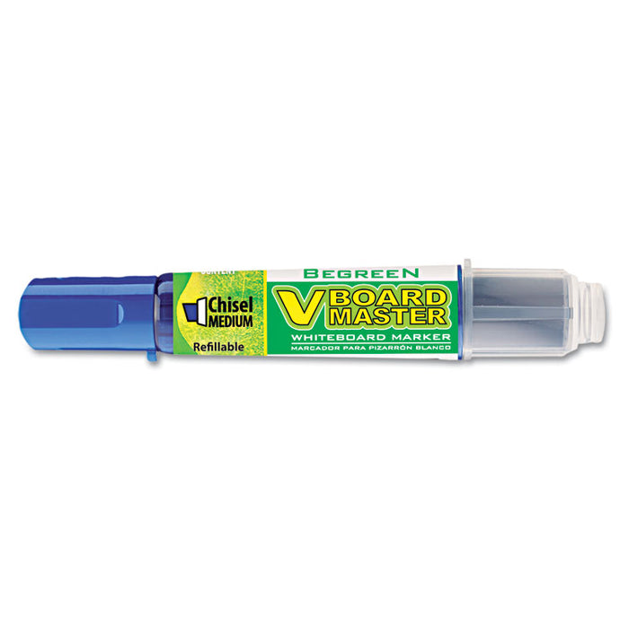 BeGreen V Board Master Dry Erase Marker, Medium Chisel Tip, Blue