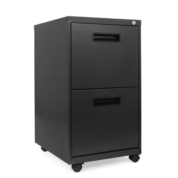 File Pedestal, Left or Right, 2 Legal/Letter-Size File Drawers, Charcoal, 14.96" x 19.29" x 27.75"