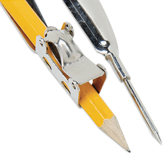 Ball Bearing Compass W/ Traditional Pointed Tip, 12" Maximum Dia., Metal, Dozen