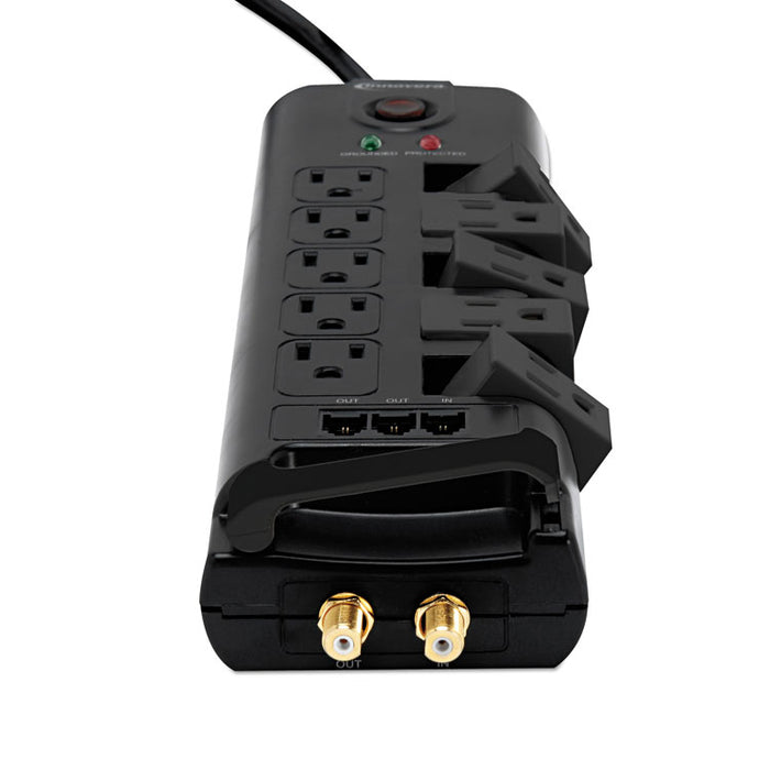 Surge Protector, 10 Outlets, 6 ft Cord, 2880 Joules, Black
