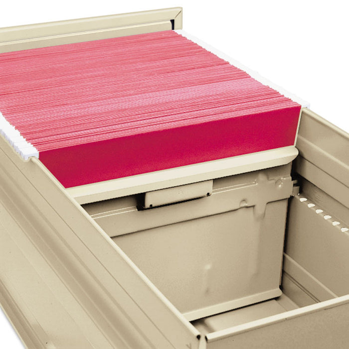 210 Series Vertical File, 5 Legal-Size File Drawers, Putty, 18.25" x 28.5" x 60"