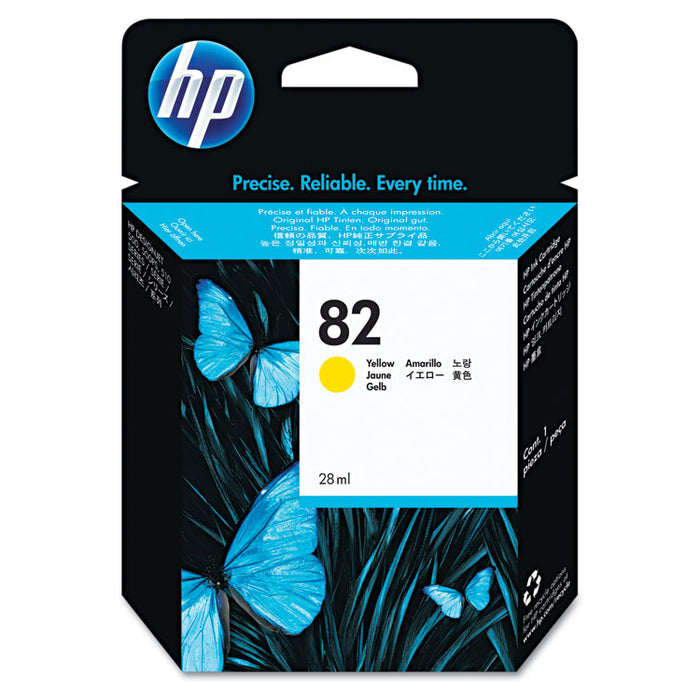 HP 82, (CH568A) Yellow Original Ink Cartridge