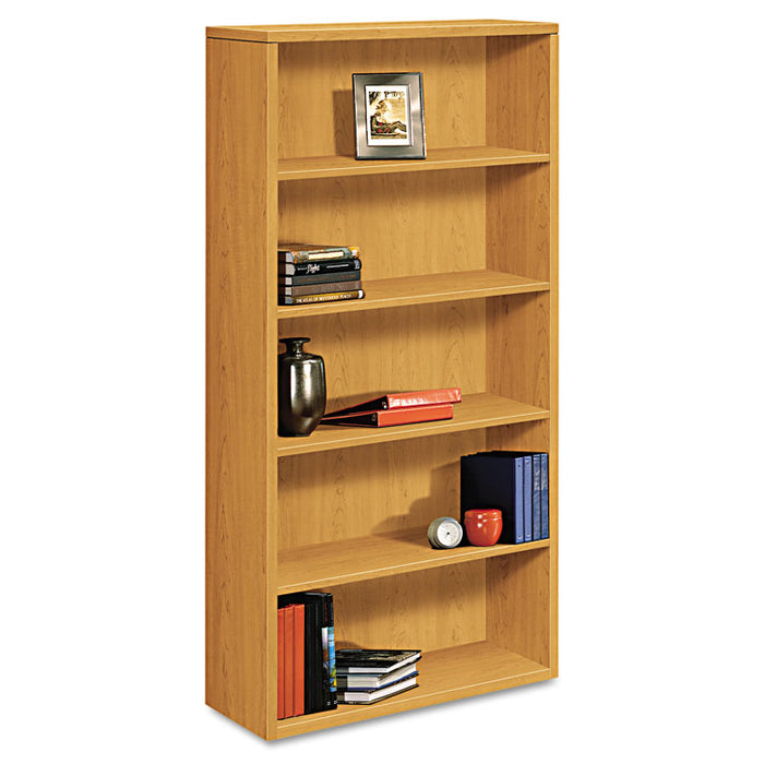 10500 Series Laminate Bookcase, Five-Shelf, 36w x 13-1/8d x 71h, Harvest