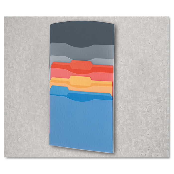 Partition Additions Waterfall File Sorter, 12 x 19 1/4, Clear/Dark Graphite