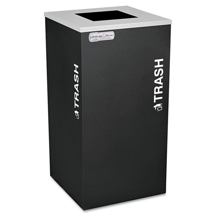 Kaleidoscope Collection Trash Receptacle, 24 gal, Black