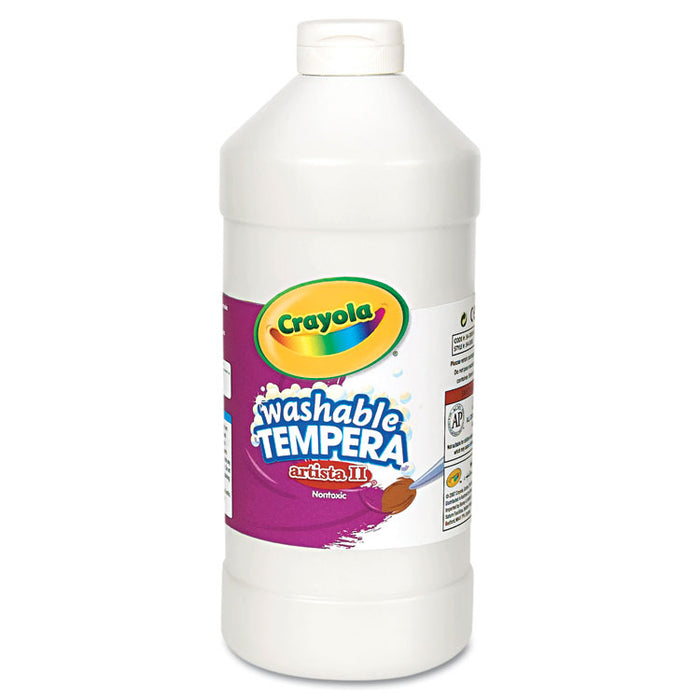 Artista II Washable Tempera Paint, White, 32 oz