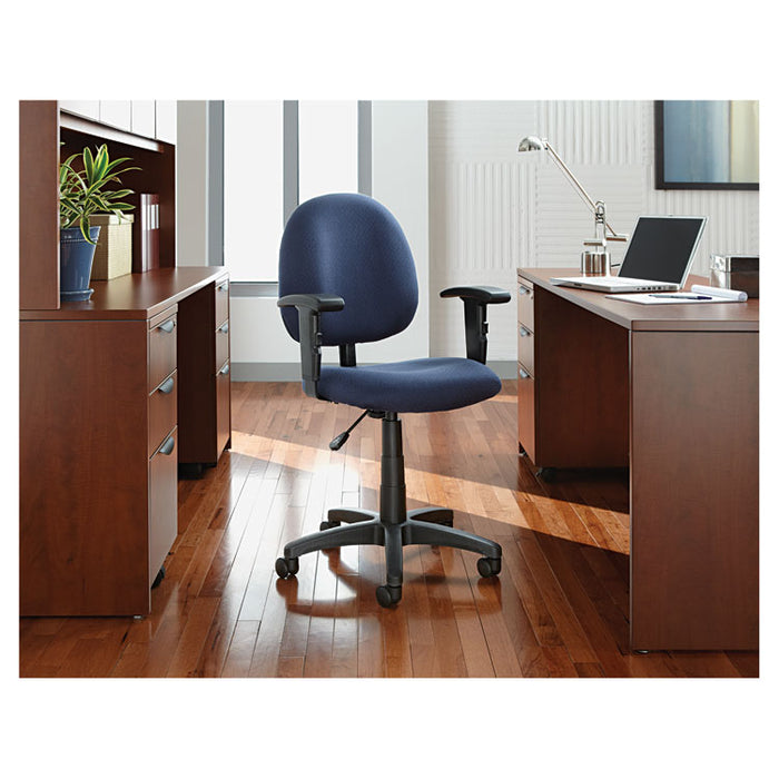 Alera Essentia Series Swivel Task Chair, Supports up to 275 lbs., Blue Seat/Blue Back, Black Base