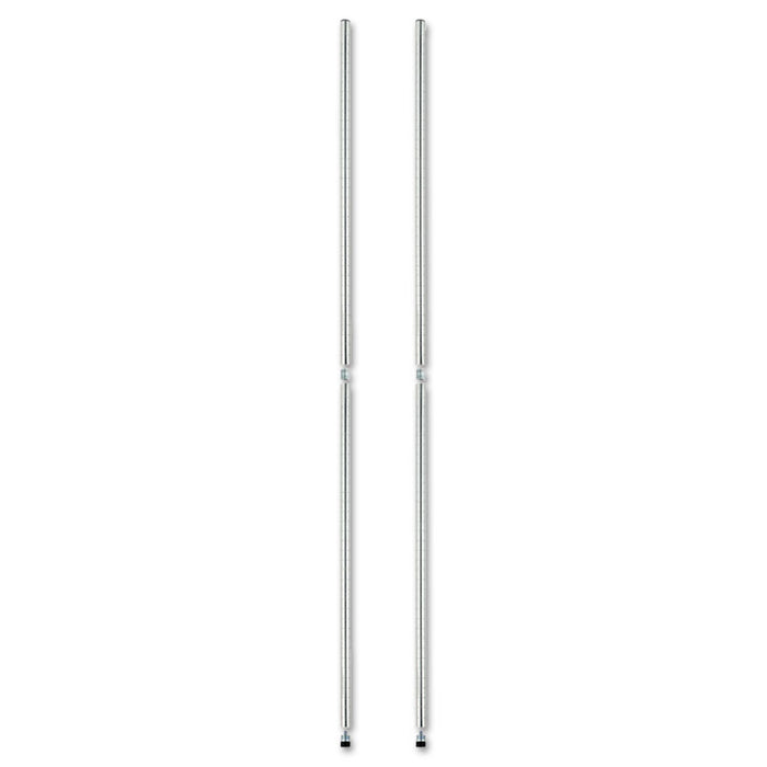 Stackable Posts For Wire Shelving, 36" High, Silver, 4/Pack