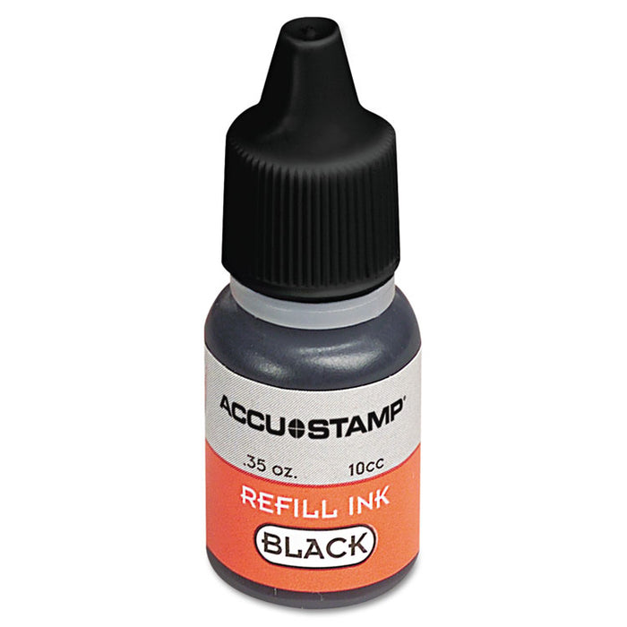 ACCU-STAMP Gel Ink Refill, 0.35 oz Bottle, Black