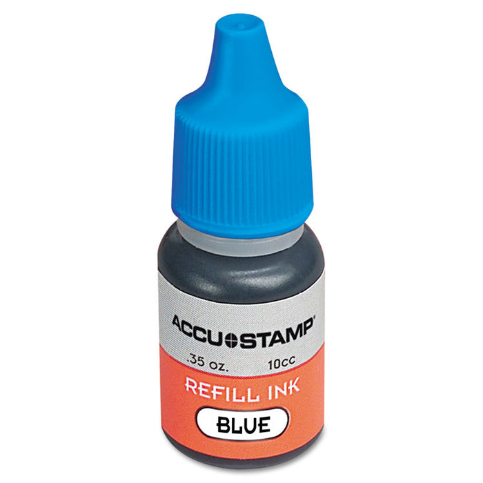 ACCU-STAMP Gel Ink Refill, 0.35 oz Bottle, Blue