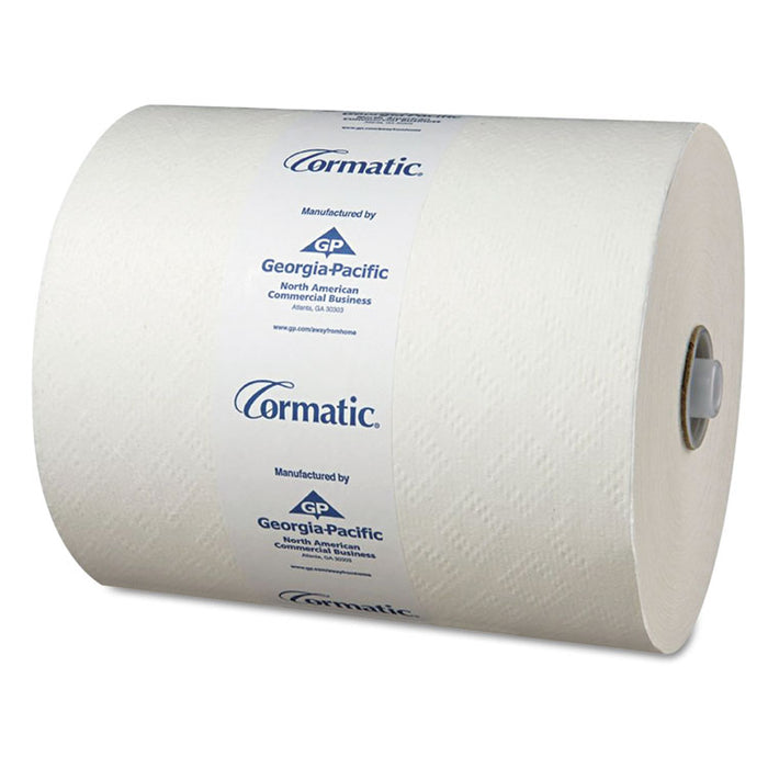 Hardwound Roll Towels, 8.25" x 700 ft, White, 6 Rolls/Carton