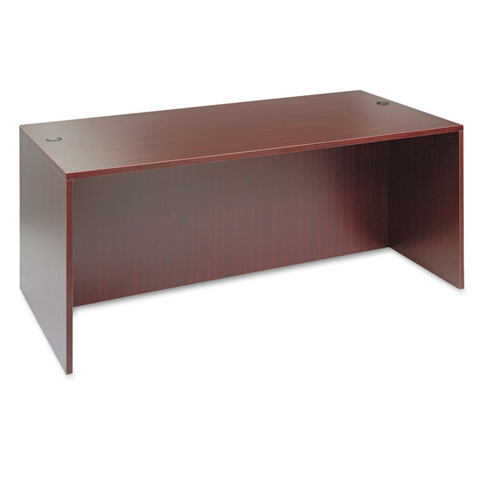 Alera Valencia Series Straight Front Desk Shell, 71w x 35.5d x 29.63h, Mahogany