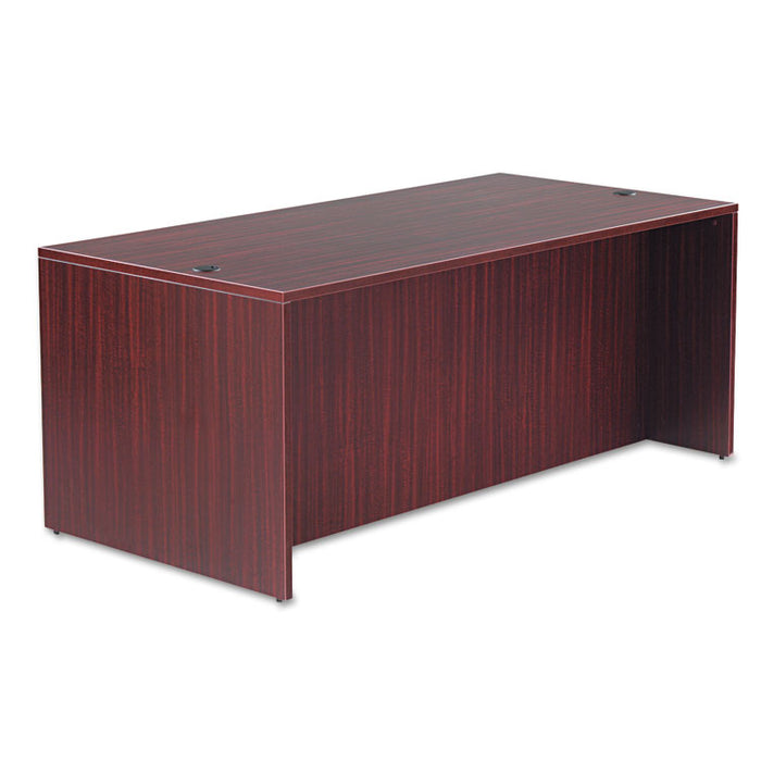 Alera Valencia Series Straight Front Desk Shell, 71w x 35.5d x 29.63h, Mahogany