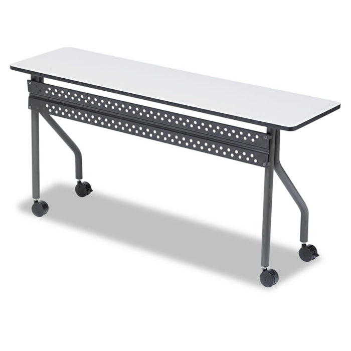 OfficeWorks Mobile Training Table, 60w x 18d x 29h, Gray/Charcoal