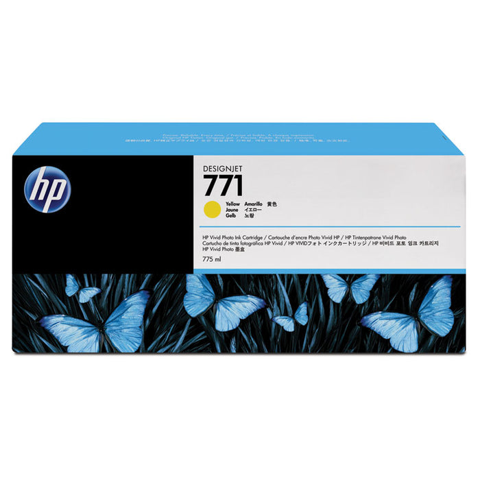 HP 771, (B6Y42A) 3-Pack Yellow Original Ink Cartridges