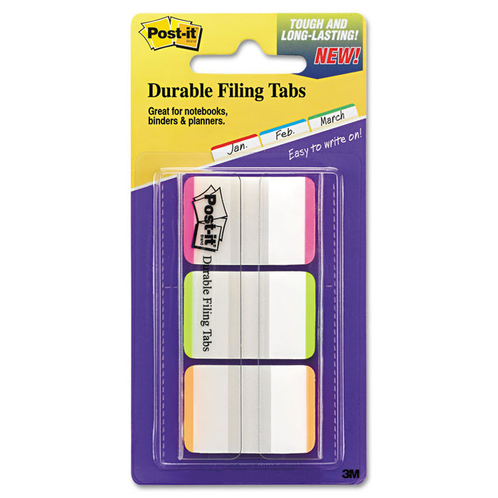 1" Tabs, 1/5-Cut Tabs, Lined, Assorted Brights, 1" Wide, 66/Pack