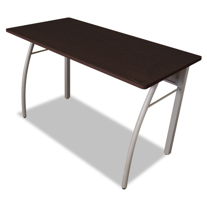 Trento Line Rectangular Desk, 47.25w x 23.63d x 29.5h, Mocha/Gray