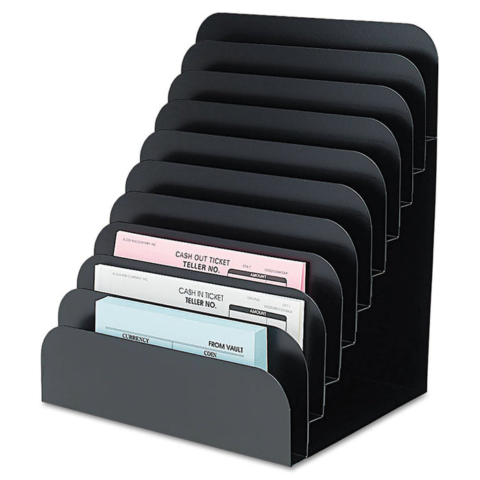 Cashier Pad Rack, Steel, 10 Pockets, 8" w x 6-3/4" d x 11" h, Black