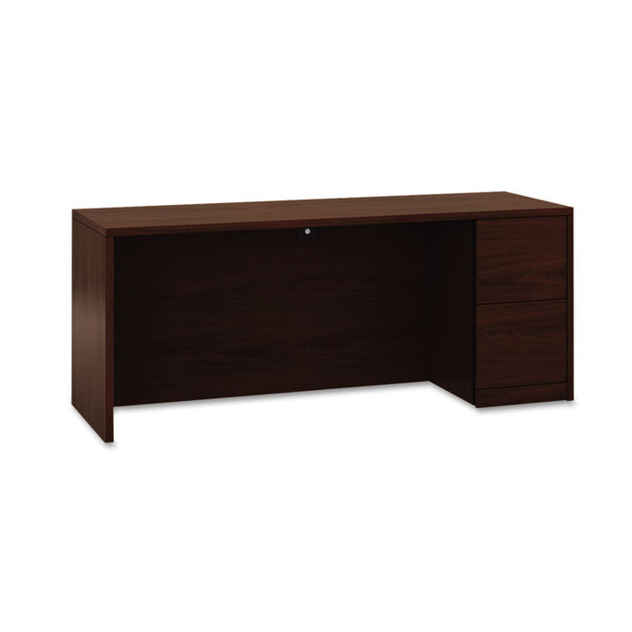 10500 Series Full-Height Right Pedestal Credenza, 72w x 24d x 29.5h, Mahogany