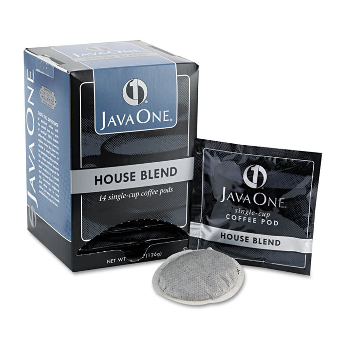 Coffee Pods, House Blend, Single Cup, 14/Box