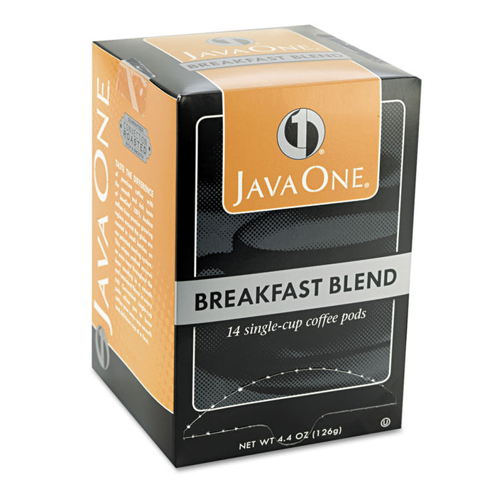 Coffee Pods, Breakfast Blend, Single Cup, 14/Box