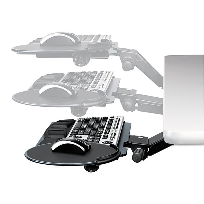 Professional Sit/Stand Adjustable Keyboard Platform, 19w x 10.63d, Black