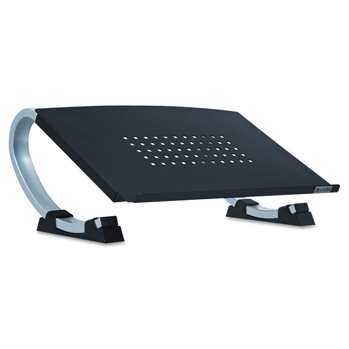 Adjustable Curve Notebook Stand, 15 x 11 1/2 x 6, Black/Silver