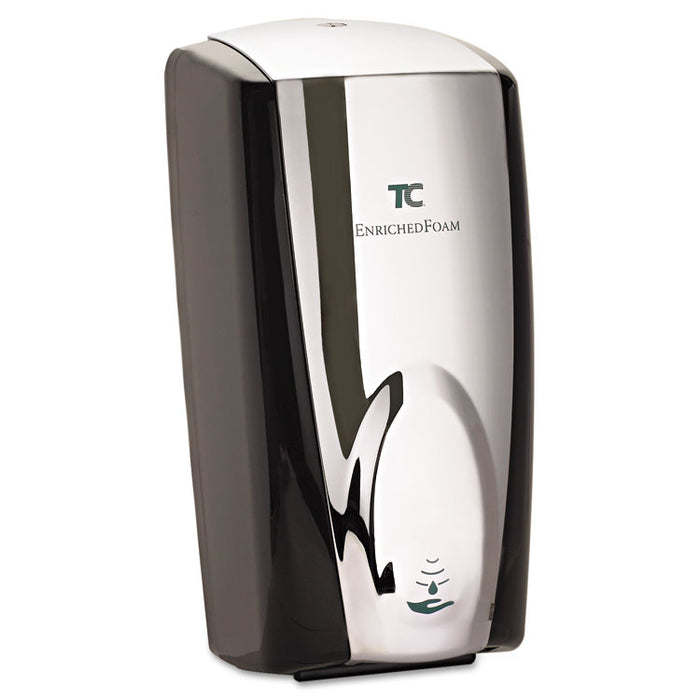 AutoFoam Touch-Free Dispenser, 1100 mL, 5.2" x 5.25" x 10.9", Black/Chrome