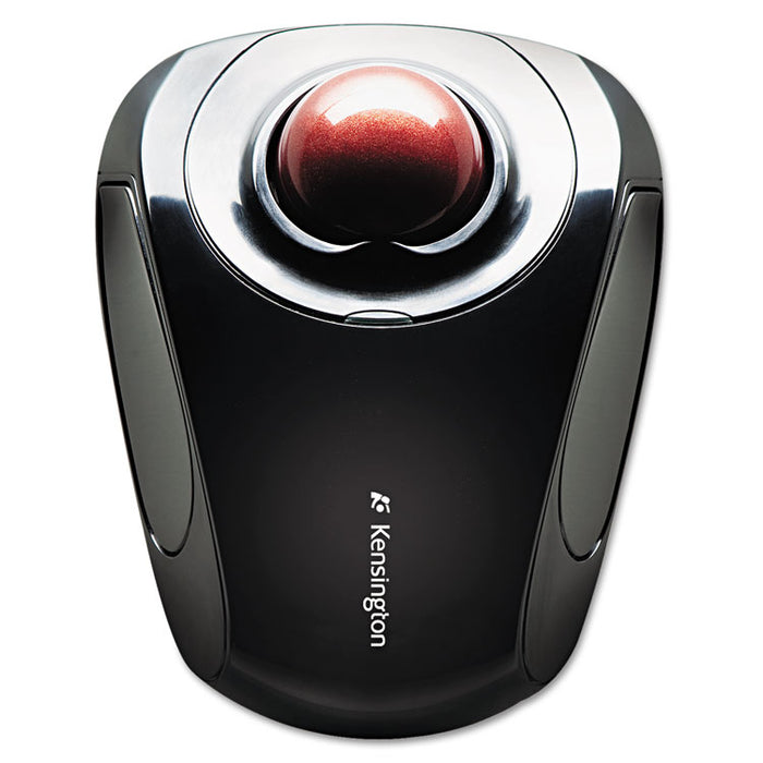Orbit Wireless Mobile Trackball, 2.4 GHz Frequency/30 ft Wireless Range, Left/Right Hand Use, Black/Red